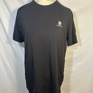 Polo by Ralph Lauren Black Short-Sleeve Crewneck Tee with White Logo